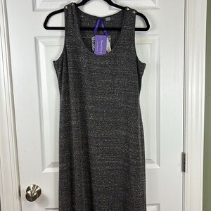 NWT Seraphine marled gray nursing and maternity maxi dress sz 10